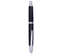 xiaoyu Jinhao 10 pressions stylo plume, stylo en métal rechargeable et rétractable avec convertisseur d'encre, plume extra fine (0,38 mm), noir