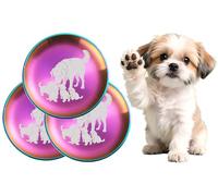 XIAOYU Lot de 3 gamelles pour Chien en Acier Inoxydable de qualité Alimentaire, 8,07 Pouces, gamelles de Rechange Basiques, Motif Chien Unique, résistantes à la Rouille et compatibles Lave-Vaisselle