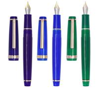 xiaoyu lot de 3 Jinhao 82 stylo plume acrylique, plume iridium, attributs dorés, convertisseur d'encre, stylo à écriture transparente classique et fluide, plume fine (0,5 mm)