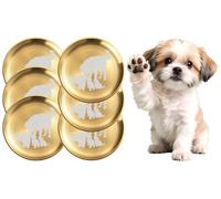 XIAOYU Lot de 6 gamelles pour Chien en Acier Inoxydable de qualité Alimentaire, 8,07 Pouces, gamelles de Rechange Basiques, Motif Chien Unique, résistantes à la Rouille et compatibles Lave-Vaisselle