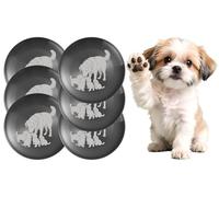 XIAOYU Lot de 6 gamelles pour Chien en Acier Inoxydable de qualité Alimentaire, 8,07 Pouces, gamelles de Rechange Basiques, Motif Chien Unique, résistantes à la Rouille et compatibles Lave-Vaisselle