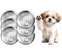 XIAOYU Lot de 6 gamelles pour Chien en Acier Inoxydable de qualité Alimentaire, 8,07 Pouces, gamelles de Rechange Basiques, Motif Chien Unique, résistantes à la Rouille et compatibles Lave-Vaisselle