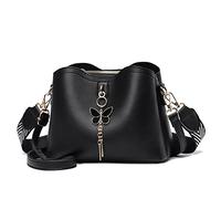 Xiaoyu Petits sacs à bandoulière pour femmes, sacs à main tendance pour adolescentes, sacs à main légers, sac à bandoulière, noir, Small