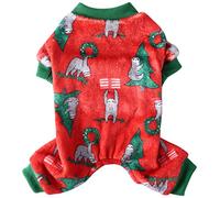 XIAOYU Pyjama de Noël pour chien et chat - Doux et chaud - Costume de vacances d'hiver pour petit chien, chat, paresseux, taille L