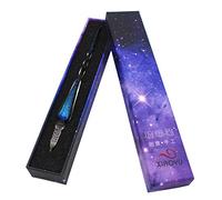 Xiaoyu stylo à plume en verre vintage fait à la main en verre signature stylo ciel étoilé stylo cadeau calligraphie - B