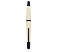 xiaoyu Stylo-plume à pression Jinhao 20, stylo rétractable sans capuchon en résine avec convertisseur d'encre, plume extra-fine (0,38 mm), blanc (clip noir)