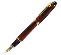 Xiaoyu Stylo-plume Jinhao 450A avec convertisseur d'encre à poussoir amovible, plume moyenne 18 KGP, marron