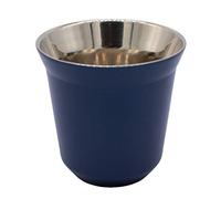xiaoyu Tasses à Espresso 304 en Acier Inoxydable à Double paroi, Tasse à café à Capsule à Isolation Thermique, 2.71oz/80ml, Bleu foncé