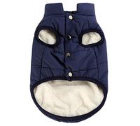 xiaoyu Veste Chaude pour Chien pour Manteau d'hiver pour Chien de Petite/Moyenne Taille, doublée Polaire 2 Couches, Manteau Doux Coupe-Vent pour Petit Chien, Bleu, M