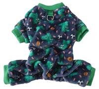 XIAOYU Vêtements pour Animaux de Compagnie en Flanelle Mignonne, Pyjamas d'hiver Chauds pour Petits Chiens et Chats, Combinaison de Noël pour Chiots, idéale pour Halloween et Noël, Dinosaures, L