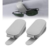 XIAOYUN 2 Pièces Support visière Lunettes Soleil Clip pour Range Rover Vogue L405 2012-2020,accrocher des Lunettes Normales,Cartes,Billets,Lunettes Soleil,Light Grey