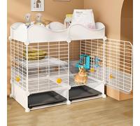 XIAOZHUANGXIONG Cage Lapin Intérieur, pour Cages Rongeurs, Lapins, Petits Animaux, Facile À Nettoyage, Hygiénique, Coloris Assortis (Color : White, Size : C)