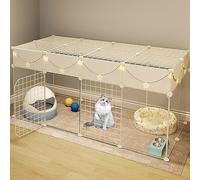 XIAOZHUANGXIONG Parc for Chat Interieur, Parc for Chiens Enclos en Métal for Chiot Rongeur Lapin avec Porte 63 cm de Hauteur (Size : 4a)