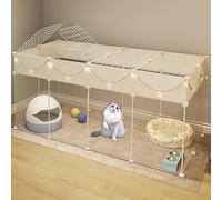 XIAOZHUANGXIONG Parc for Chat Interieur, Parc for Chiens Enclos en Métal for Chiot Rongeur Lapin avec Porte 63 cm de Hauteur (Size : 4b)