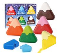 XIAPIA Crayon de Cire Bébé Ergonomique 12 Mois, 11 Couleurs 300g Crayon Mont-Fuji pour Bébé Enfants, Non Toxiques, Facile à Gripper et Nettoyer, Cadeau Bebe Fille 1 An pour Anniversaire Noël