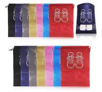 XIAQICA 14 Pièces Sac Rangement Chaussures Valise Voyage Sac à Cordon pour Bottes Housses Chaussures pour Voyage Une Utilisation Quotidienne Rangement Maison Pochette Portable(2 Tailles)