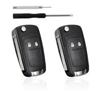 XIAQICA 2 Pièces Clé Voiture 2 Boutons Coque Clé Compatible pour Opel Corsa Insignia Vectra et Chevrolet Cruze Aveo Matiz Captiva Spark Orlando