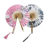XIAQICA 2 Pièces Éventails Pliants de Sac à Main Éventail Japonais Éventails de Mariage en Bambou pour Spectacle de Danse pour la Décoration de la Maison de Fête de Mariage