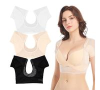 XIAQICA 3 Pièces Anti Transpirant Aisselles Patch élasticité Gilet Dentelle Coton Anti-transpiration Sous les Bras Séchage Rapide été Lavable Résistant à Hauts de Printemps Femmes(Noir,Blanc,Beige) M