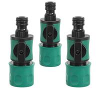 XIAQICA 3 Pièces Raccord Tuyau D'arrosage avec Vanne de Régulation 15mm Adaptateur Robinet Tuyau Arrosage Raccord Rapide Arrosage pour Tuyaux d'eau de 1/2 Pouce Raccords Rapides Tuyau