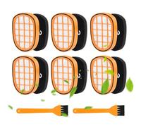 XIAQICA Lot de 6 Filtres Philips Speedpro Max Compatibles avec FC6822 FC6823 FC6827 FC6908D1 avec 2 Brosses pour Accessoires Filtre de Rechange, Filtre Aspirateur Philips 13,7 x 9,7 x 1,7 cm