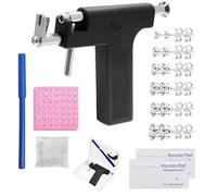 XIAQICA Perce Oreille, Perceur D'oreille Kit Piercing Oreille avec 98 Boucles D'oreilles + 6 Paires Boucles D'oreilles Acier Inoxydable + 20 Coton D'alcool, Adaptés aux Hommes et aux Femmes