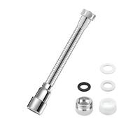 XIAQICA Rallonge Robinet Cuisine 31cm Flexible Extension Robinet Fonction Pivotante à 360°Rallonge en Acier Inoxydable 2 Modes Aérateur avec Adaptateur et Joint D'étanchéité pour Cuisine L'évier
