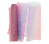 XIAQICA Rouleaux Tulle à Paillettes Arc-en-Ciel Gradient 30cm x 9m Tulle Rouleau Chemin Table Bapteme Mariage Bobine Tissu Tulle Pailleté Rainbow pour Licorne Jupe Tutu Couture Cadeau Noël