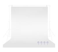 XIAQICA Toile de Fond Blanc 2 x 3 M Tissu de Fond Blanc pour Photo Anti-Rides, Lavables, Réutilisables Fond Tissu Studio Photo pour Youtube Photographie Vidéo Studio