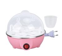 XIASABA 7 Cuiseur à œufs, Cuiseur à œufs en acier inoxydable, Cuiseur à œufs à mise hors tension automatique, Outil de petit-déjeuner essentiel pour la maison (Rose)