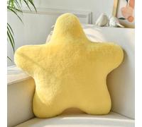 Xiashrk Oreiller décoratif en Forme d'étoile pour canapé, lit, canapé, Coussin de Sol en Peluche avec Fausse Fourrure de Lapin Douce pour Chambre à Coucher, Salon