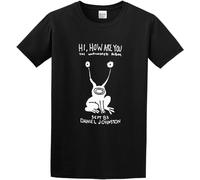 XIASHUN Hi How are You Daniel Johnston The Unfinished Album Black Mens T Shirt Black XXL