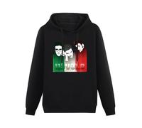 XIASHUN My Way Il Volo Hoody Unisex Ptinted Hoodies Long Sleeve Men's Hooded with Pocket Black XXL