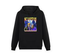 XIASHUN Scranton The Electric City Creative Hoody Unisex Ptinted Hoodies Long Sleeve Men's Hooded with Pocket Black XXL