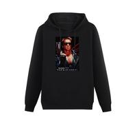 XIASHUN Terminator Movie Arnold Hoody Unisex Ptinted Hoodies Long Sleeve Men's Hooded with Pocket Black XXXL