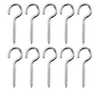 XIATIAN 10 Pièce Crochets à Visser, Crochet à Vis Inox, Piton à Visse, Plafond Crochets à Visser M6 x 82 mm pour Maison, Bureau, Lieu de Travail