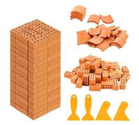 XIATIAN 80 Pcs Mini Briques de Construction, Rouge Mini Briques Bricks