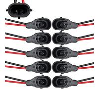 Xiatiaosann 10 pièces H11 H8 880 881 adaptateur mâle faisceau de câbles prise fil pour phare LED antibrouillard LED barre lumineuse adaptateur de prise
