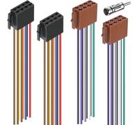 Xiatiaosann 2 paires Adaptateur de câblage autoradio ISO 16 broches Adaptateur de faisceau de câbles ISO pour autoradio, pour VW, pour Citroën 308, pour Peugeot, lecteur CD