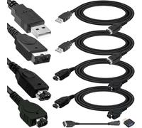 Xiatiaosann 4 pièces pour GBA SP USB Charger Cable, pour GBA Link Connect Cord, pour NDS Power Charging, pour console Nintendo DS (NDS), Gameboy Advance SP (1.2m)