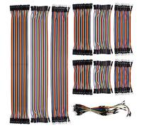 Xiatiaosann 425pcs Kit de cavaliers multicolores pour planche à pain, 40 broches 30cm 20cm 10cm mâle à mâle, femelle à femelle, mâle à femelle, avec fils de cavalier de différentes longueurs