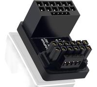 Xiatiaosann Adaptateur coudé à 180 degrés 12VHPWR, adaptateur d'alimentation PCIe 5.0 ATX 3.0 600 W 16 broches GPU, pour carte graphique 12 + 4 broches RTX 3090Ti 4070Ti 4080 4090 GPU (type B)