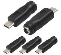 Xiatiaosann Adaptateur d'alimentation USB C vers DC, USB Type-C mâle vers DC 5,5 x 2,1 mm, connecteur femelle, adaptateur d'alimentation jack baril de charge (paquet de 5)