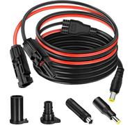 Xiatiaosann Adaptateur panneau solaire MC4 vers DC 8 mm câble d'extension, chargeur avec connecteur DC7909 vers DC8020/DC5525 pour centrale électrique portable générateur solaire