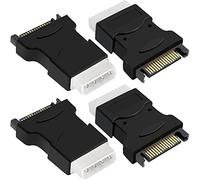 Xiatiaosann Adaptateur SATA 15 Broches vers Molex 4 Broches IDE pour Disque Dur HDD SSD - Câble Convertisseur d'Alimentation, 4 Pièces