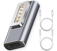 Xiatiaosann Adaptateur USB C vers Mag-Safe 2 mâle vers femelle, convertisseur de connecteur d'alimentation Type-C PD 100W, compatible avec les chargeurs rapides 85W/65W/45W