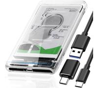 Xiatiaosann Boîtier externe pour disque dur 2,5 pouces, 6 Gbps, USB 3.0 vers SATA III sans outil pour disque dur SSD 7 mm/9,5 mm 2,5 pouces avec UASP