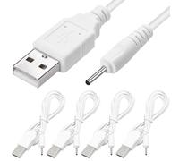 Xiatiaosann Câble de charge USB vers DC 2,0 mm, USB2.0 mâle vers DC 2,0 mm x 0,6 mm mâle, cordon adaptateur de charge pour téléphone, écouteurs Bluetooth, haut-parleur (lot de 4)
