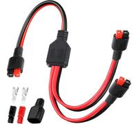 Xiatiaosann Câble répartiteur en Y pour Anderson 1 vers 2 45A, rallonge panneau solaire adaptateur parallèle pour port poteau d'alimentation GZ Jackery générateur solaire station d'alimentation
