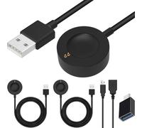 Xiatiaosann Chargeur pour Fossil Gen 5/4, pour Emporio Armani, pour Skagen Falster 2, pour Misfit Vapor 2, pour Diesel Guard 2.5, pour Michael Kors Runway, câble de USB, montre intelligente, 2 pièces